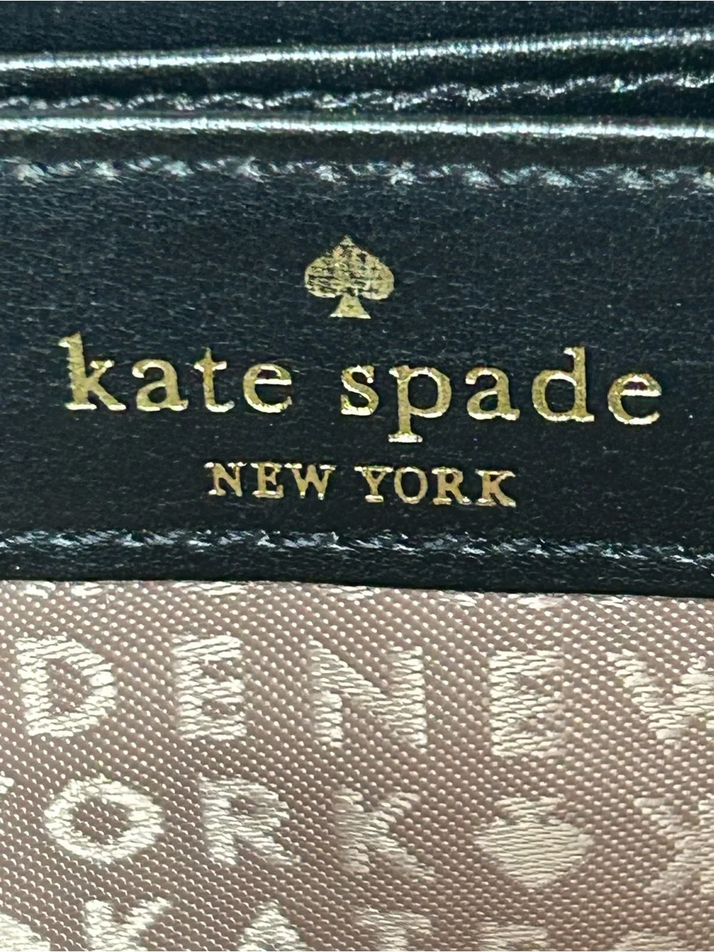 kate spade Vintage black wallet w/pink and blush bubble print Approx. 7 x 4